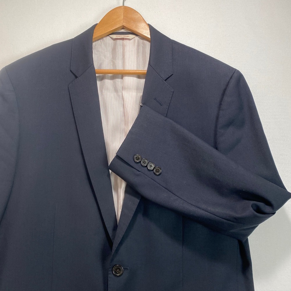 Brooks Brothers Red Fleece Navy Blue Wool Blazer Marzotto Italian Fabric‎ 44R